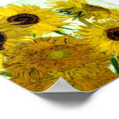 ファンゴッホファインアート12のひまわり花瓶 ポスター (角)