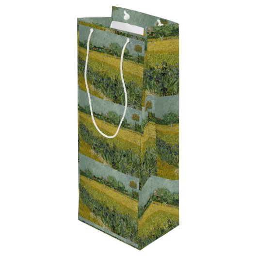 ファンゴッホフィールド花の近くアルレス ワインギフトバッグ (裏面アングル)