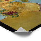 ファンゴッホフラワーズキャットサンフラワー ポスター (角)