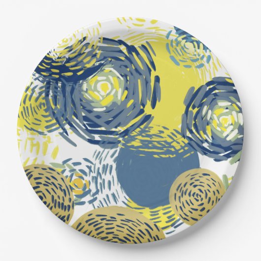 ファンゴッホブインスパイアルーズ、イーロー、装飾用クッション ペーパープレート (正面)