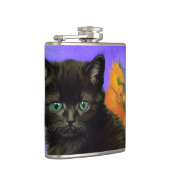 ファンゴッホブラックひまわり付き子猫 フラスク (右)