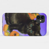 ファンゴッホブラックひまわり付き子猫 Case-Mate iPhoneケース (裏面(横))