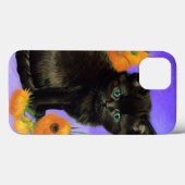 ファンゴッホブラックひまわり付き子猫 Case-Mate iPhoneケース (裏面 (横))
