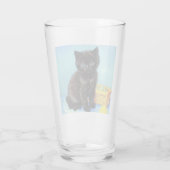 ファンゴッホブラックキッテン糸付き タンブラーグラス (裏面)