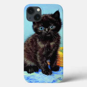 ファンゴッホブラックキッテン糸付き iPhone 13ケース