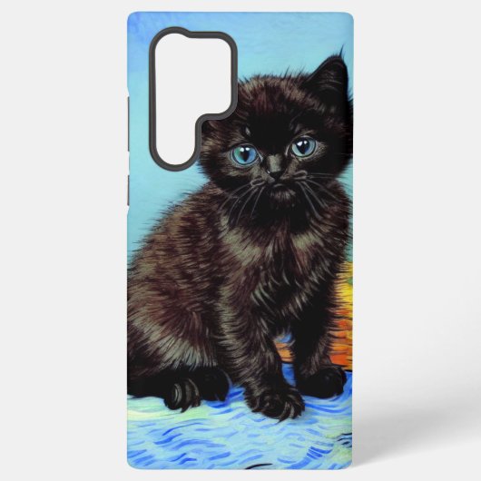 ファンゴッホブラックキッテン糸付き SAMSUNG GALAXYケース (裏面)