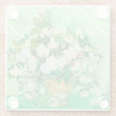 ファンゴッホホワイトローゼス ガラスコースター (裏面)