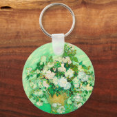 ファンゴッホホワイトローゼス キーホルダー (正面)