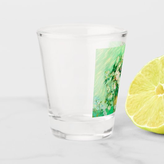 ファンゴッホホワイトローゼス ショットグラス (左)