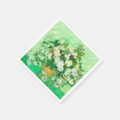 ファンゴッホホワイトローゼス スタンダードカクテルナプキン (角)