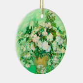 ファンゴッホホワイトローゼス セラミックオーナメント (右)