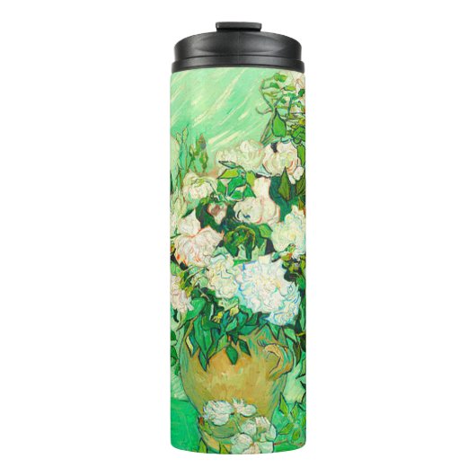 ファンゴッホホワイトローゼス タンブラー (正面)