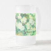 ファンゴッホホワイトローゼス フロストグラスビールジョッキ (正面右)