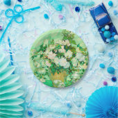 ファンゴッホホワイトローゼス ペーパープレート (パーティー)