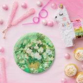 ファンゴッホホワイトローゼス ペーパープレート (パーティー)