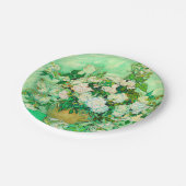 ファンゴッホホワイトローゼス ペーパープレート (アングル)