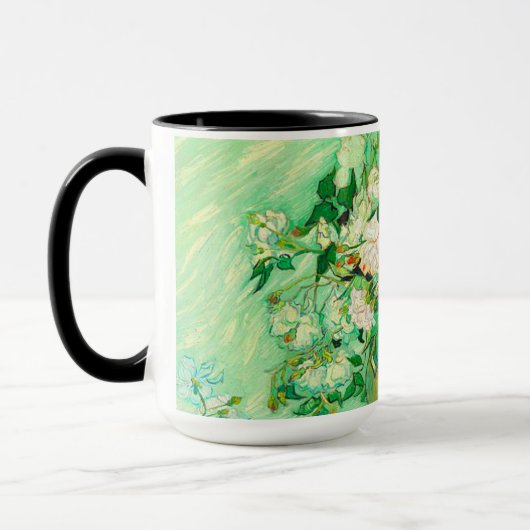 ファンゴッホホワイトローゼス マグカップ (左)