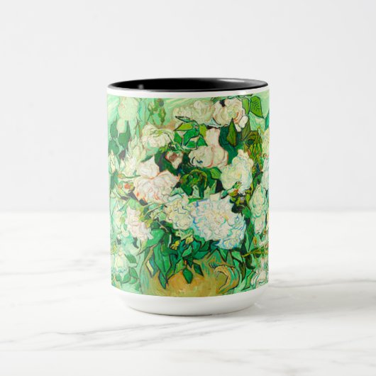 ファンゴッホホワイトローゼス マグカップ (中央)