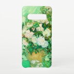 ファンゴッホホワイトローゼス SAMSUNG GALAXY S10ケース<br><div class="desc">Samsung Galaxy Caseはビンセント・ファン・ゴッホの油絵花瓶とピンクのバラ(1890)を特集。緑の背景に豪華なバラの花束が花瓶に入っている。印象派やオランダ芸術のファンのための完璧な贈り物。</div>