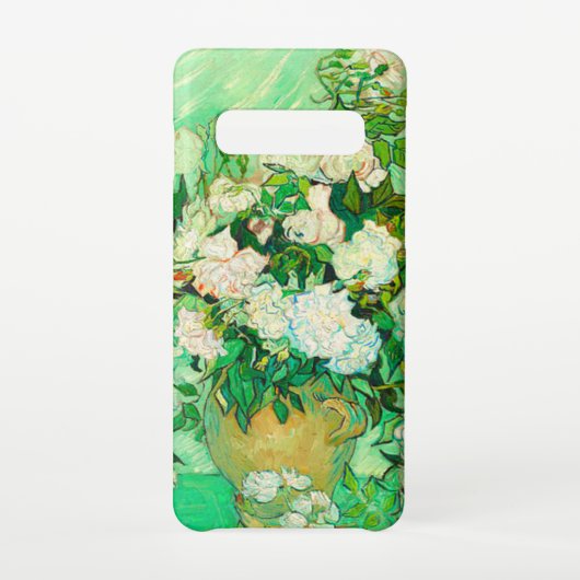 ファンゴッホホワイトローゼス SAMSUNG GALAXYケース (裏面)