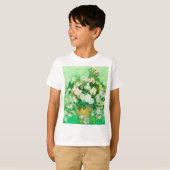 ファンゴッホホワイトローゼス Tシャツ (正面フル)