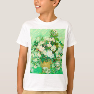 ファンゴッホホワイトローゼス Tシャツ