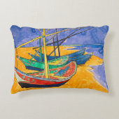 ファンゴッホボートインプレシショニズムビーチ アクセントクッション (正面)