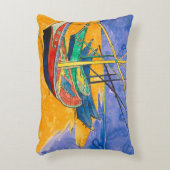 ファンゴッホボートインプレシショニズムビーチ アクセントクッション (正面(垂直))