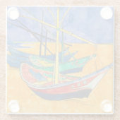 ファンゴッホボートインプレシショニズムビーチ ガラスコースター (裏面)