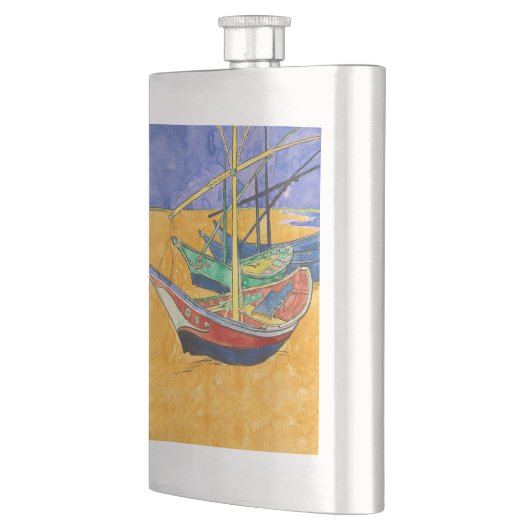 ファンゴッホボートインプレシショニズムビーチ フラスク (左)