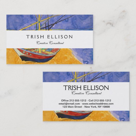 ファンゴッホボートインプレシショニズムビーチ 名刺 (正面/裏面)