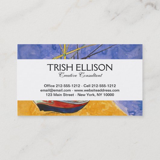 ファンゴッホボートインプレシショニズムビーチ 名刺 (裏面)