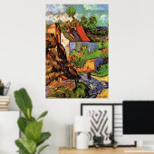 ファンゴッホポスター – "Houses in Auvers" 1890 – アート ポスター (ホームオフィス)