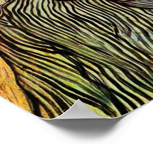 ファンゴッホポートレートのトラブク、ヴィンテージ印象派 ポスター (角)