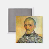 ファンゴッホポートレートのトラブク、ヴィンテージ印象派 マグネット (正面/裏面)