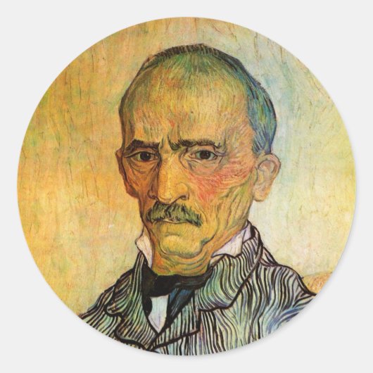ファンゴッホポートレートのトラブク、ヴィンテージ印象派 ラウンドシール (正面)