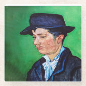 ファンゴッホポートレートオブアームランドローリン ガラスコースター (正面)