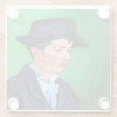 ファンゴッホポートレートオブアームランドローリン ガラスコースター (裏面)