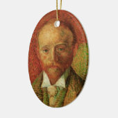ファンゴッホポートレート美術商アレキサンダー・レイド セラミックオーナメント (左)