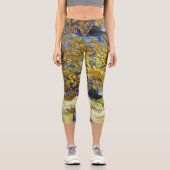 ファンゴッホムルベリーツリー最高傑作アート カプリレギンス (正面)