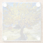 ファンゴッホムルベリーツリー最高傑作アート ガラスコースター (裏面)