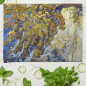 ファンゴッホムルベリーツリー最高傑作アート キッチンタオル (折り畳み)