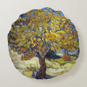 ファンゴッホムルベリーツリー最高傑作アート ラウンドクッション (裏面)