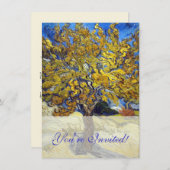 ファンゴッホムルベリーツリー最高傑作アート 招待状 (正面/裏面)