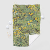 ファンゴッホメドウと黄色の花植物芸術 ゴルフタオル (インサイチュ)