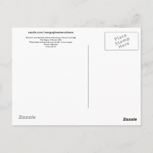 ファンゴッホメドウズライスウェイクとシェンクウェグ(F910) ポストカード (裏面)
