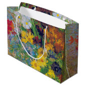 ファンゴッホラージGIFのデイジーとアネモネス付き花瓶 ラージペーパーバッグ (裏面アングル)