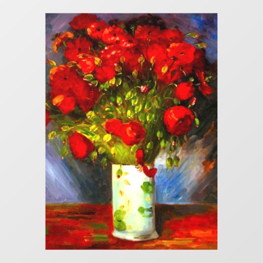 ファンゴッホレッドポピー ウィンドウサイン (シート)