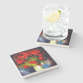 ファンゴッホレッドポピー ストーンコースター (横)