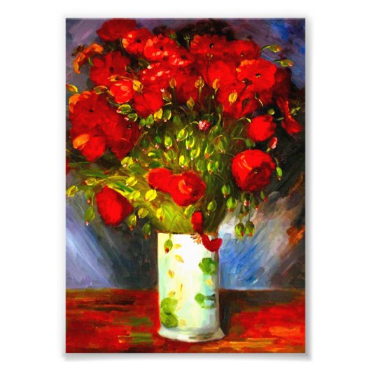 ファンゴッホレッドポピー フォトプリント            (正面)